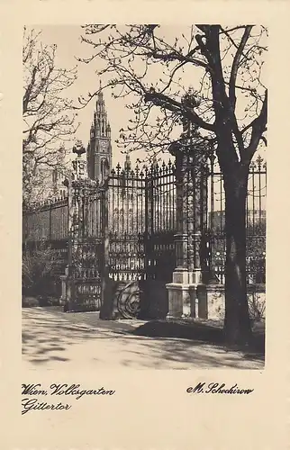 Wien, Volksgarten, Gittertor ngl E5824