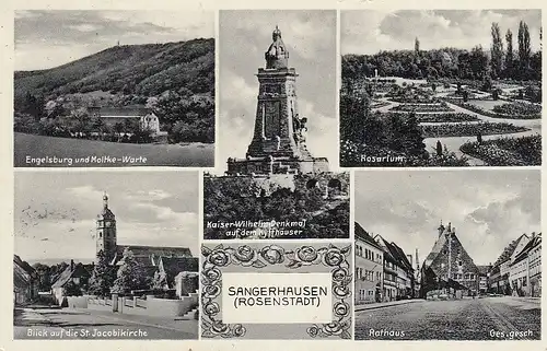 Sangerhausen (Rosenstadt), Mehrbildkarte gl1941? E4292
