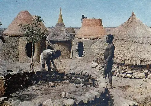Afrika, Building a hut ngl E4453