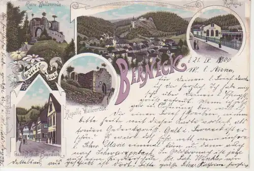 Bad Berneck LITHO Panorama und Teilansichten gl1900 228.185