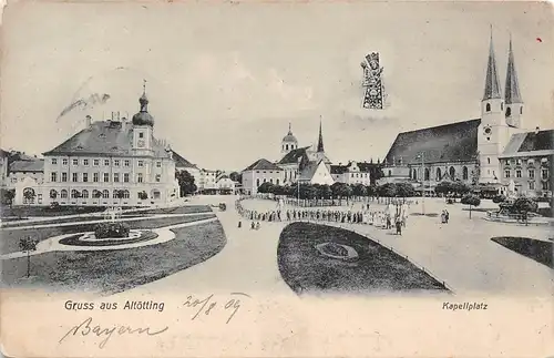 Altötting - Prozession am Kapellplatz, Gnadenbild gl1909 167.260