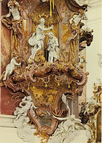 Ottobeuren, Basilika der Benediiktinerabtei. Taufstein ngl E5379