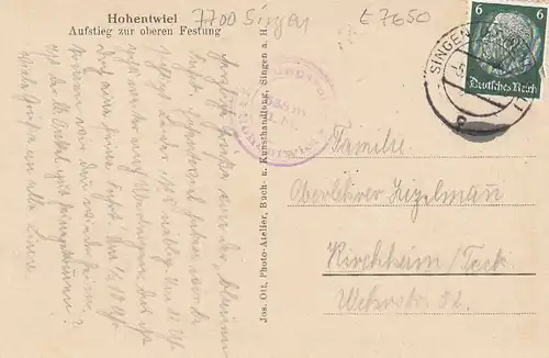 Hohentwiel, Aufstieg zur oberen Festung gl1937? E7650