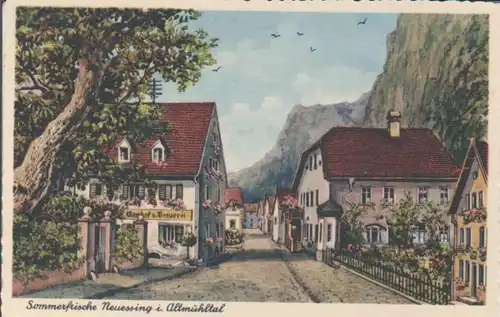 Neuessing im Altmühltal - Partie mit Gasthof und Brauerei ngl 227.983