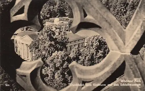 Wörlitzer Park bei Dessau, Durchblick auf das Schloßmuseum ngl E4541