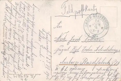 Grafenwöhr - Truppenlager, Offiziers-Wohnungen feldpgl1916 167.271