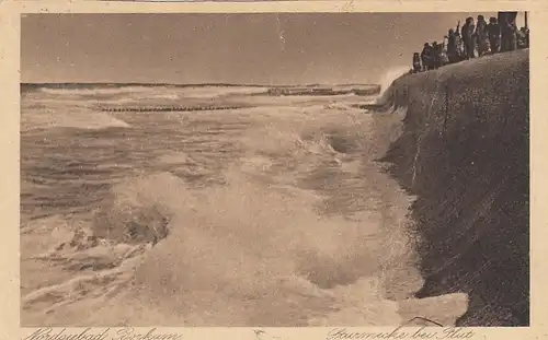 Nordseebad Borkum, Sturmecke bei Flut gl1928 E6272