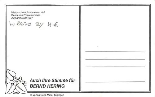 Hof i.B. - Restaurant Theresienstein ngl 167.524