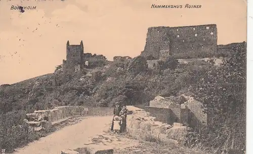 Bornholm, Hammershus Ruiner 1913 Soldatenkarte E9144