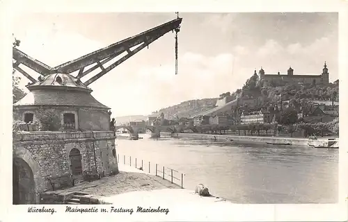 Würzburg - Mainpartie mit Festung Marienberg gl1941 167.343