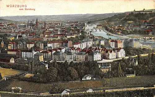 Würzburg - Panoramablick vom Steinberg ngl 167.363