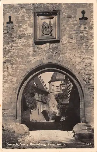 Kronach im Frankenwald - Veste Rosenberg, Zeughaustor feldpgl1942 167.600