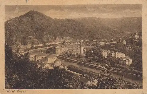 Bad Ems an der Lahn, Panorama glum 1930? E5444