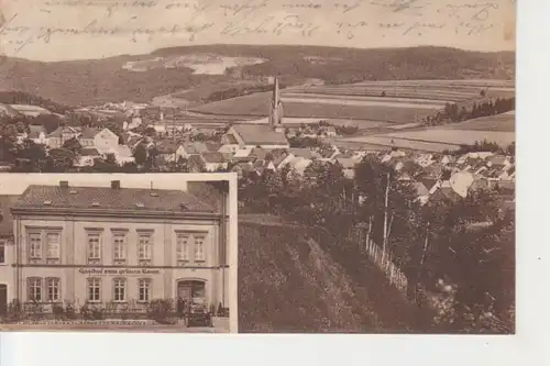 Gefrees - Panorama und Gasthaus zum grünen Baum gl1927 228.190