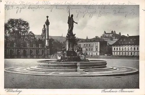 Würzburg - Frankonia-Brunnen gl1932 167.406