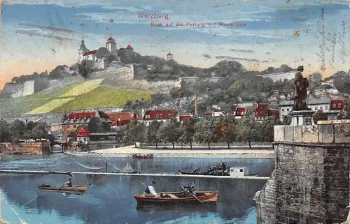 Würzburg - Festung Marienberg mit Mainbrücke gl1919 167.415
