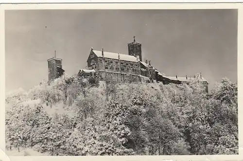 Eisenach, die Wartburg im Rauhreif gl1957? E9324