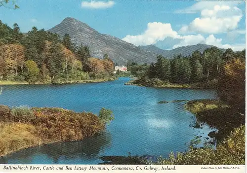 Galway, Irland, Ballinahinch River ans Ben Lettery Mountain ngl E9421