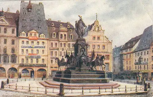 Leipzig, Markt mit Siegesdenkmal ngl E8056