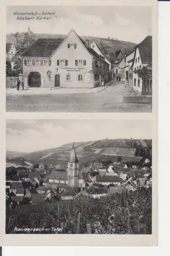 Randersacker - Wirtschaft und Bäckerei von A. Körner und Panorama ngl 228.511