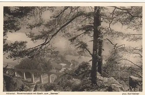 Höllental, Schwarzwald, Ravennaviadukt mit Gasthof z."Sternen" ngl E6601