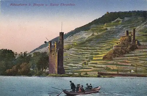 Ruine Ehrenfels und Mäuseturm bei Bingen am Rhein ngl E5676