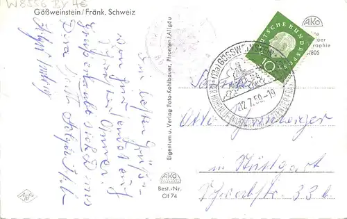 Gößweinstein - Panorama gl1959 166.361