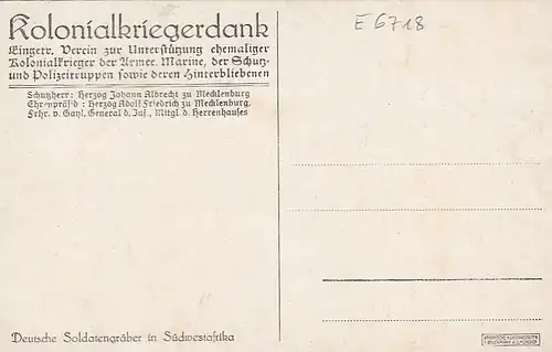 1.WK Die fernen Gräber des Kolonialkrieges ngl E6718