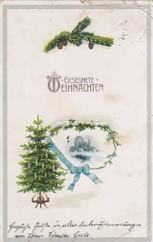 Weihnachten-Wünsche mit Weihnachtsbaum gl1919 E8282
