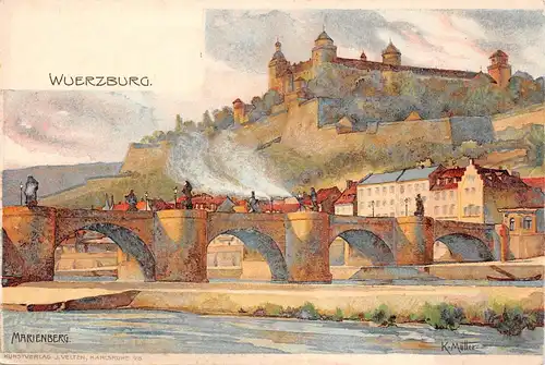 Würzburg - Marienberg, Künstlerkarte ngl 167.411