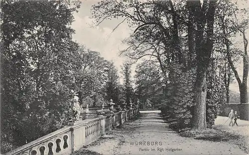 Würzburg - Partie im Kgl. Hofgarten gl1910 167.423