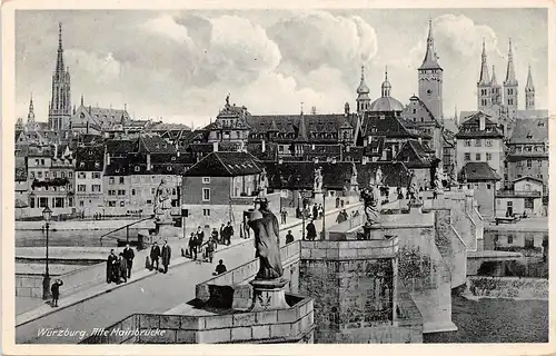 Würzburg - Alte Brücke feldpgl1939 167.446