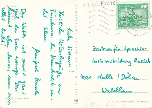 Neustrelitz i.Meckl., Mehrbildkarte glum 1960? E5875