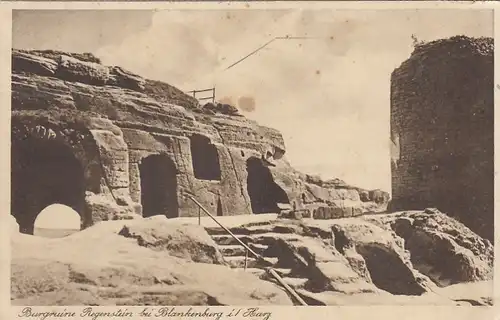 Blankenburg, Harz, Burgruine Regenstein gl1930 E8378