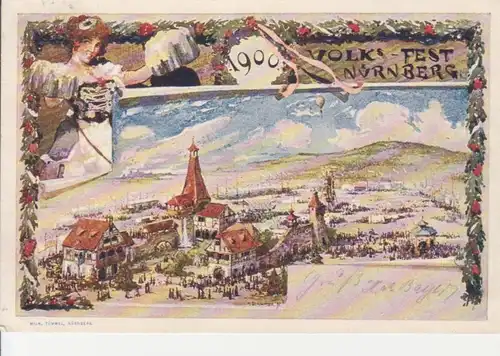 Nürnberg - Volksfest 1900 Ganzsache gl1900 228.360