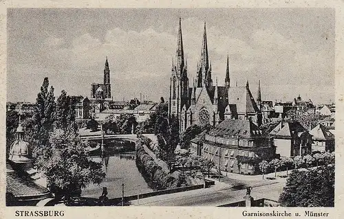 Straßburg, Garnisonskirche und Münster feldpgl1944 E5008