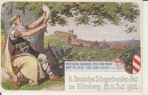 Nürnberg - VIII. Deutsches Sängerbundesfest 1912 Ganzsache ngl 228.364
