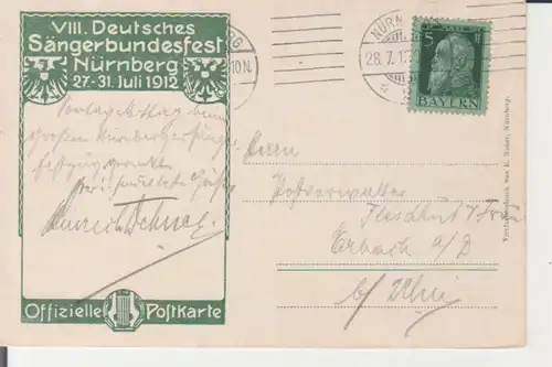 Nürnberg - VIII. Deutsches Sängerbundesfest 1912 gl1912 228.374