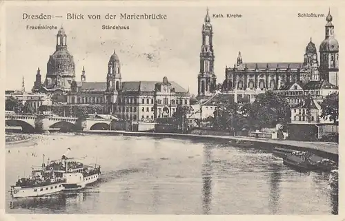 Dresden, Blick von der Marienbrücke gl1936? E8474