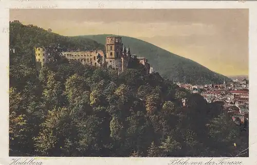 Heidelberg am Neckar, Blick von der Terrasse gl1927 E4526