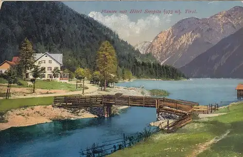 Plansee mit Hotel Seespitz, Tirol glum 1910? E5998
