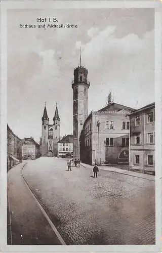 Hof i.B. - Rathaus und St. Michaeliskirche ngl 167.530