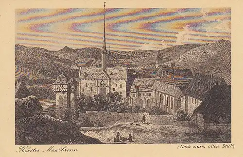 Maulbronn, Kloster, nach altem Stich ngl E5054