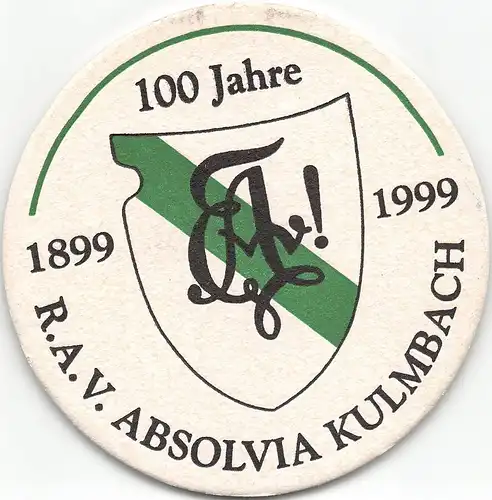 Kulmbach BIERDECKEL Kommunbräu R.A.V. Absolvia 167.560