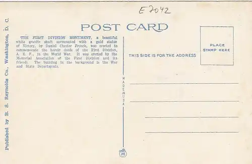 Washington D.C., First Division Monument and War and State Departments ngl E7042