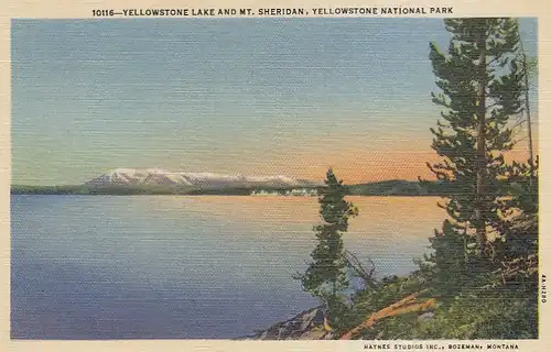 Yellowstone Nat.Park, Yellowstone Lake and Mt. Sheridan ngl E8672