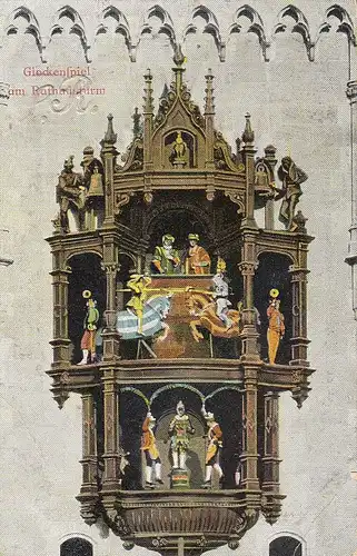 München, Rathausturm, Glockenspiel ngl E5682