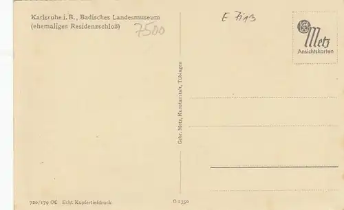 Karlsruhe, Badisches Landesmuseum (Ehem.Residenzschloß) ngl E7113