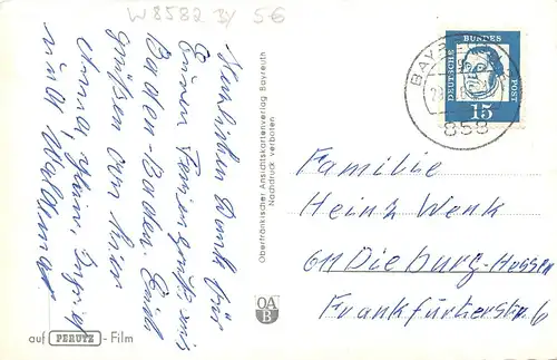 Bad Berneck im Fichtelgebirge - Panorama und Teilansichten gl1964 166.702