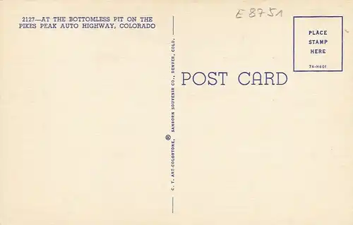 At the Bottomless Pit on the Pikes Peak Auto Highway, CO., ngl E8751